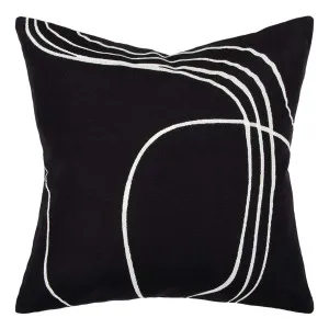 Loveline Feather Fill Cushion 50x50cm in Black by OzDesignFurniture, a Cushions, Decorative Pillows for sale on Style Sourcebook