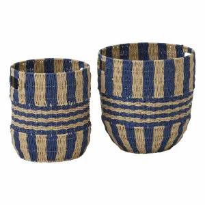 Solana Baskets Set of 2 35x38cm in Navy by OzDesignFurniture, a Baskets & Boxes for sale on Style Sourcebook