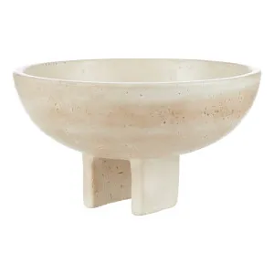 Napier Bowl Large 25x14cm in Travertine by OzDesignFurniture, a Decorative Plates & Bowls for sale on Style Sourcebook