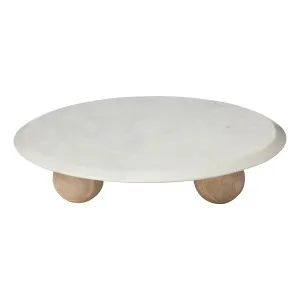 Tia Plinth 32x8cm in White/Natural by OzDesignFurniture, a Side Table for sale on Style Sourcebook