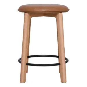 Trig Bar Stool in Ultra Leather Light Brown / Clear by OzDesignFurniture, a Bar Stools for sale on Style Sourcebook