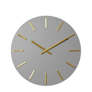 Maddox Wall Clock Grey Gold - 50cm x 4cm by James Lane, a Clocks for sale on Style Sourcebook