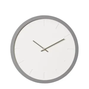 Brayden Wall Clock Grey - 40cm x 3cm by James Lane, a Clocks for sale on Style Sourcebook