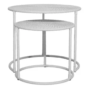 Owen Nest of Tables in White Rattan by OzDesignFurniture, a Side Table for sale on Style Sourcebook