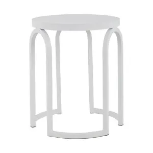 Hardin Oak Side Table - Full White by Interior Secrets - AfterPay Available by Interior Secrets, a Side Table for sale on Style Sourcebook