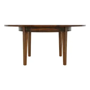 Mango Creek Round Ext Dining Table 100-140cm in Rustic Chocolate by OzDesignFurniture, a Dining Tables for sale on Style Sourcebook