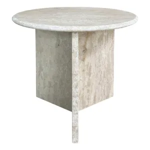 Luna Side Table 45cm in Travertine by OzDesignFurniture, a Side Table for sale on Style Sourcebook