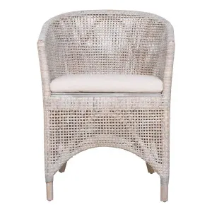 Skylar Dining Chair in Rattan Grey Wash by OzDesignFurniture, a Dining Chairs for sale on Style Sourcebook