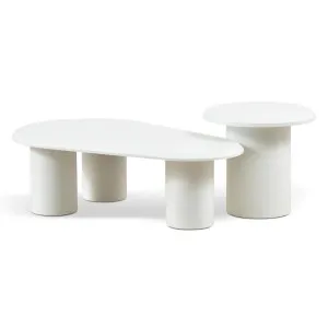 Santiago Nestled Coffee Table Set - White by Calibre Furniture, a Coffee Table for sale on Style Sourcebook