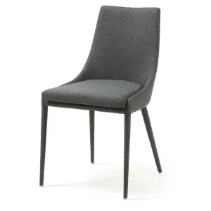 Ex Display - Dant Fabric Dining Chair - Dark Grey - Last One by Interior Secrets - AfterPay Available by Interior Secrets, a Dining Chairs for sale on Style Sourcebook