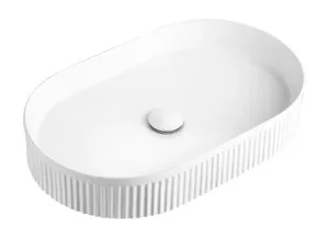 Orio Derby Fluted Above Counter Basin Matte White 575mm by Orio, a Basins for sale on Style Sourcebook