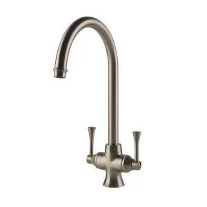 Turner Hastings Gosford Double Sink Mixer 390mm Brushed Nickel by Turner Hastings, a Bathroom Taps & Mixers for sale on Style Sourcebook