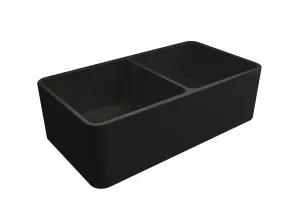 Turner Hastings Novi Farmhouse Double Bowl Butler Sink Matte Black 850mm by Turner Hastings, a Basins for sale on Style Sourcebook