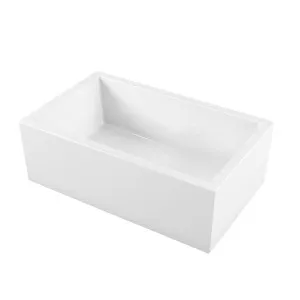 Turner Hastings Patri Flat Side Farmhouse Butler Sink Gloss White 750mm by Turner Hastings, a Basins for sale on Style Sourcebook