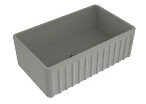 Turner Hastings Novi Ribbed Farmhouse Butler Sink With Overflow Concrete Look 765mm by Turner Hastings, a Basins for sale on Style Sourcebook