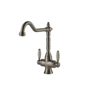 Turner Hastings Providence Double Sink Mixer 291mm Brushed Nickel (Ceramic Handle) by Turner Hastings, a Bathroom Taps & Mixers for sale on Style Sourcebook