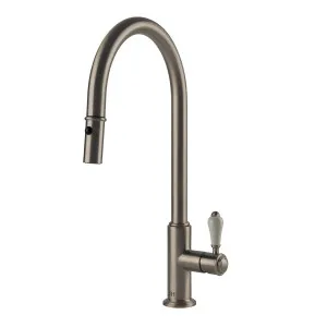 Turner Hastings Ludlow Pull Out Sink Mixer 418mm Brushed Nickel (Ceramic Handle) by Turner Hastings, a Bathroom Taps & Mixers for sale on Style Sourcebook