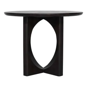 Duke Round Dining Table 100cm in Mangowood Black by OzDesignFurniture, a Dining Tables for sale on Style Sourcebook