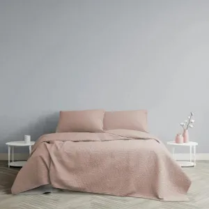 Ardor Boudoir Chloe Powder Pink Quilted Coverlet Set by null, a Quilt Covers for sale on Style Sourcebook