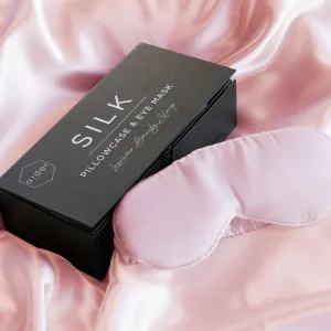 Ardor Silk Soft Pink Pillowcase and Eye Mask Pack by null, a Pillow Cases for sale on Style Sourcebook