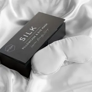 Ardor Silk White Pillowcase and Eye Mask Pack by null, a Pillow Cases for sale on Style Sourcebook