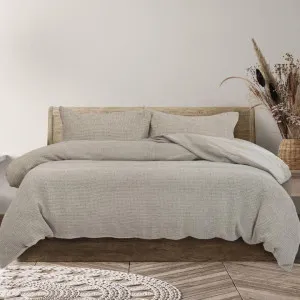 Algodon Ranch Cotton Waffle Sand Quilt Cover Set by null, a Quilt Covers for sale on Style Sourcebook