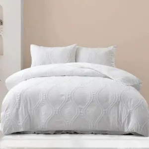 Ardor Boudoir Lucy Mirco Tufted White Quilt Cover Set by null, a Quilt Covers for sale on Style Sourcebook