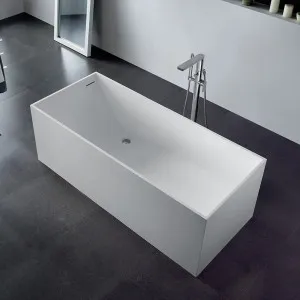 Gallaria Anzo Freestanding Stone Bathtub White (Available In 1560mm And 1700mm) by Gallaria, a Bathtubs for sale on Style Sourcebook