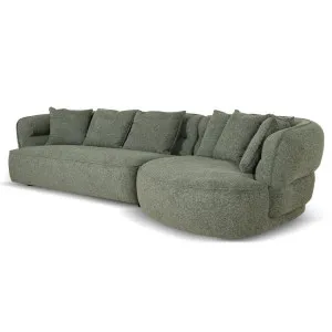 Rowe Right Chaise Sofa - Coral Dark Green by Interior Secrets - AfterPay Available by Interior Secrets, a Sofas for sale on Style Sourcebook