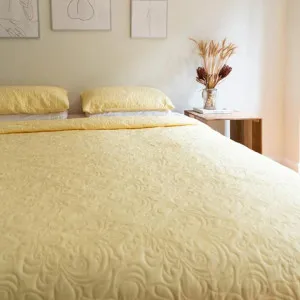 Morgan and Reid Serene Butter Coverlet Set by null, a Quilt Covers for sale on Style Sourcebook