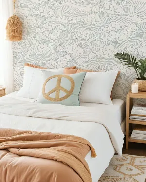 Ocean Waves Removable Wallpaper by Boho Art & Styling, a Wallpaper for sale on Style Sourcebook