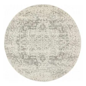 Evoke 253 Rug 200cm in White/Silver by OzDesignFurniture, a Contemporary Rugs for sale on Style Sourcebook