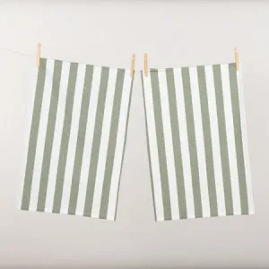 Canningvale Cucina Stripe Tea Towel Twin Pack - White, 100% Cotton by Canningvale, a Tea Towels for sale on Style Sourcebook