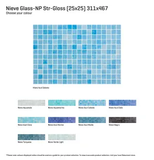 Nieve Glass Natural Product Structured Gloss Mosaic (Colour?????) by Beaumont Tiles, a Mosaic Tiles for sale on Style Sourcebook