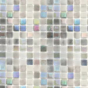 Brussels White Blend Glass Natural Prduct Mix Pearl Gloss Mosaic by Beaumont Tiles, a Mosaic Tiles for sale on Style Sourcebook