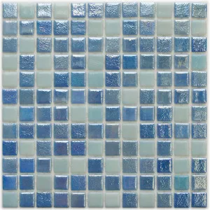 Sydney Blue Multi Glass Natural Product Mix Pearl Gloss Mosaic by Beaumont Tiles, a Mosaic Tiles for sale on Style Sourcebook