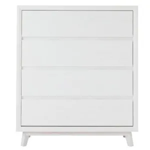 Morgan Oak Tallboy White - 4 Drawer by James Lane, a Dressers & Chests of Drawers for sale on Style Sourcebook