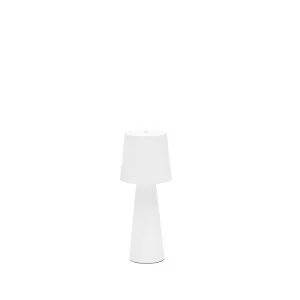 Arenys small outdoor metal table lamp in a white painted finish by Kave Home, a Table & Bedside Lamps for sale on Style Sourcebook