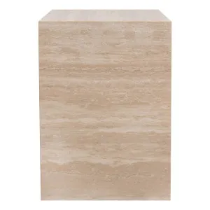 Mia Cube Side Table 33x48cm in Travertine by OzDesignFurniture, a Side Table for sale on Style Sourcebook