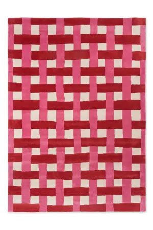 Sophie Robinson x Harlequin Basket Weave Coral/rose 144102 by Harlequin x Sophie Robinson, a Contemporary Rugs for sale on Style Sourcebook