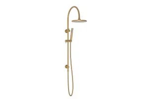 Soul Gooseneck Twin Shower Set Brushed Brass by ADP, a Shower Heads & Mixers for sale on Style Sourcebook