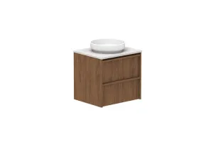 Eli 600 All Drawer Centre Bowl Vanity, Wall Hung, Florentine Walnut by ADP, a Vanities for sale on Style Sourcebook