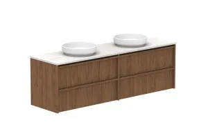 Eli 1800 All Drawer Double Bowl Vanity,Wall Hung, Florentine Walnut by ADP, a Vanities for sale on Style Sourcebook