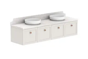 Mabel 1800 Wall Hung Double Bowl, Wall Hung, Feather Grey  by ADP, a Vanities for sale on Style Sourcebook