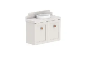 Mabel Mini 600 Wall Hung Centre Bowl, Wall Hung, Feather Grey  by ADP, a Vanities for sale on Style Sourcebook