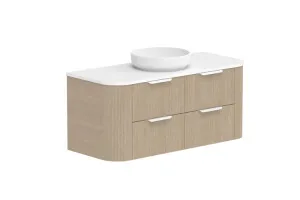 Thirroul 1200 Wall Hung Centre Bowl, Wall Hung, Coastal Oak by ADP, a Vanities for sale on Style Sourcebook