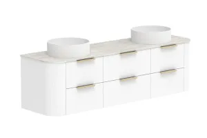 Thirroul 1800 Wall Hung Double Bowl, Wall Hung, Ultra White by ADP, a Vanities for sale on Style Sourcebook