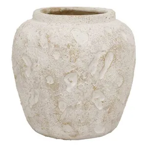 Violet Vase 31x31cm in Distressed White by OzDesignFurniture, a Vases & Jars for sale on Style Sourcebook