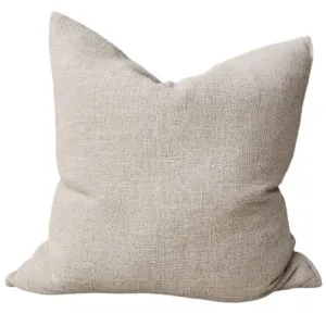 Olga Linen Cotton Cushion 55cm Square - Oatmeal by Macey & Moore, a Cushions, Decorative Pillows for sale on Style Sourcebook