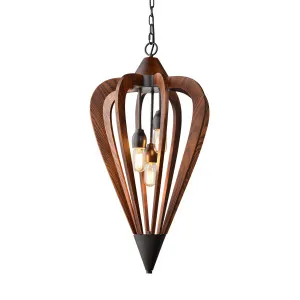 CLA Senorita Tuscan Coffee Wood Timber Pendant With E27 Light Medium by Compact Lamps Australia, a Pendant Lighting for sale on Style Sourcebook